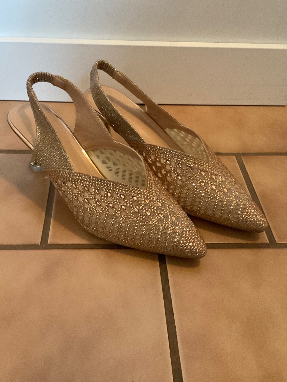 Gold heels - size 39